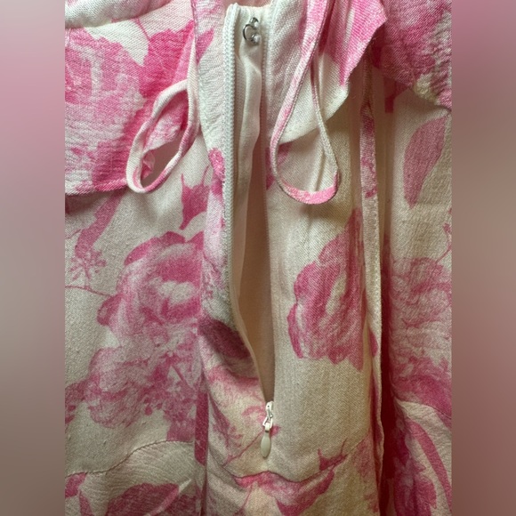 Buddy Love Pink Floral Small Dress w/ruffles & tied back - Picture 5 of 7